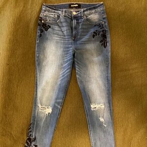 Stretch + Denim perfect Express jeans size 8R Super high rise legging
